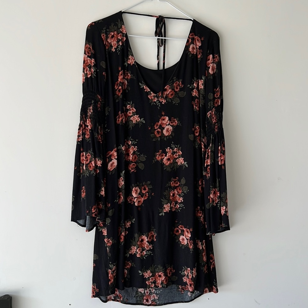 Black floral dress